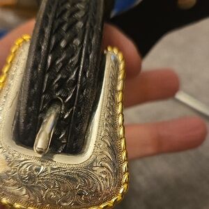 Black and Gold Western Belt Buckle